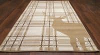 Modern Approx 5x3 80x150cm Woven Top Quality Stag-checks Beiges/Berber Rugs/Mat