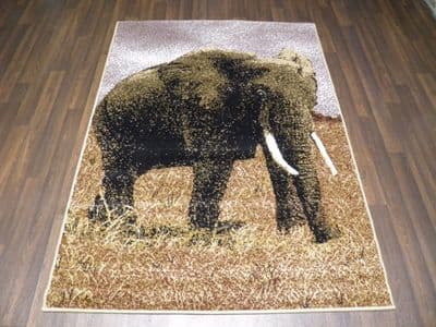 Modern Approx 6x4 120x170cm Woven Backed Elephant Rugs Sale  Top Quality Beiges