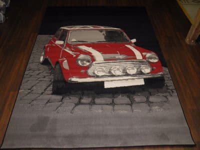 Modern Approx 6x4 120x170cm Woven Backed Mini Rugs Top Quality New Black/Grey