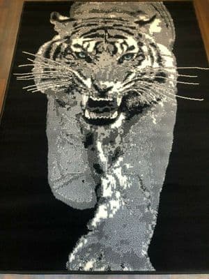 Modern Approx 6x4 120x170cm Woven Backed prowling tiger design Top Quality..