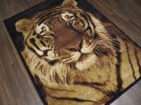 Modern Approx 6x4 120x170cm Woven Backed Tiger Face Rugs Top Quality Beiges New