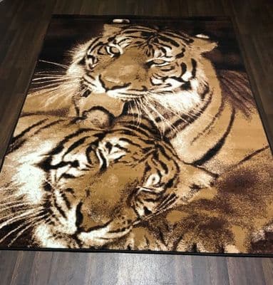 Modern Approx 8x5ft 160x230cm Woven Backed Tigers Design Quality rugs Bargains