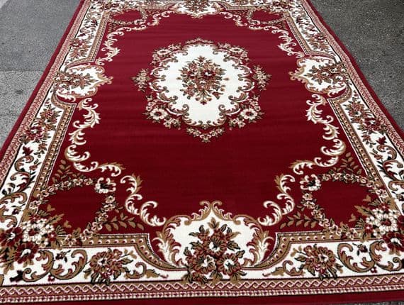 MODERN DESIGN BIG SIZE 240CM X 330CM RED TOP QUALITY APROXX 11FT X 8FT. (1)