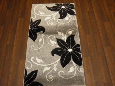 Modern Rugs Approx 5x2ft6 80cmx150cm Woven Thick best around Silver Lilys