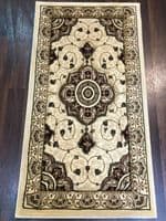 Modern/traditional Aprox 4x2 60cm x110cm New Rugs Woven Hand Carved ivory/red.