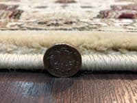 Modern/traditional Aprox 4x2 60cm x110cm New Rugs Woven Hand Carved ivory/red.