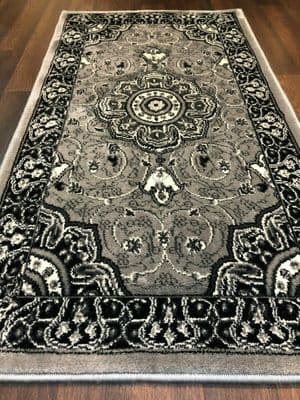 Modern/traditional Aprox 4x2 60cm x110cm New Rugs Woven Hand Carved Nice Grey