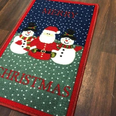 NON SLIP CHRISTMAS MATS 50X80CM GEL BACKING GOOD QUALITY RUG DESIGN ALL COLOURS