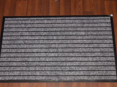 NON SLIP DOORMAT 50CMX80CM RUBBER BACKING GOOD QUALITY ALL COLOURS GREYS BARGAIN