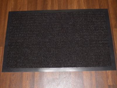 NON SLIP DOORMAT 50X80CM RUBBER BACKING GOOD QUALITY ALL COLOURS BROWN BARGAINS