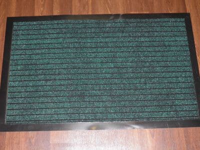 NON SLIP DOORMAT 50X80CM RUBBER BACKING GOOD QUALITY ALL COLOURS GREEN BARGAINS