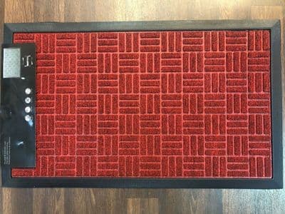 NON SLIP DOORMATS 45CMX75CM RUBBER BACKING GOOD QUALITY MORE COLOURS RED