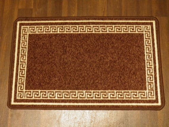 NON SLIP DOORMATS 50X80CM GEL BACKING GOOD QUALITY KEY DESIGN ALL COLOURS BROWN