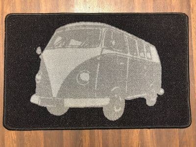 NON SLIP DOORMATS 50X80CM GEL BACKING TOP QUALITY CAMPER DESIGN NEW  BLACK/GREY!