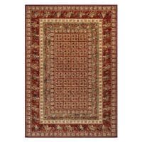 Red/Beige 100% new zealand wool rug