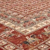 Red/Beige 100% new zealand wool rug