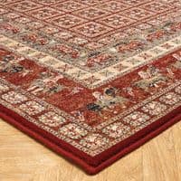 Red/Beige 100% new zealand wool rug