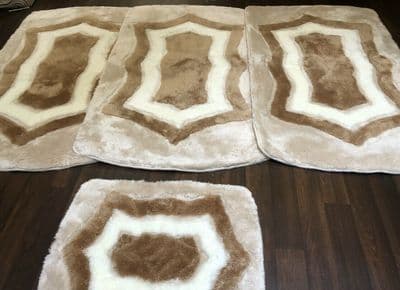 ROMANY GYPSY WASHABLE SET OF TOURER SIZE GERMAN 67X110CM MATS/RUGS NON SLIP