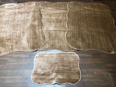 ROMANY GYPSY WASHABLES CORINA DESIGN SETSOF4 MATS XL SIZES 100X140CM DARK BEIGE