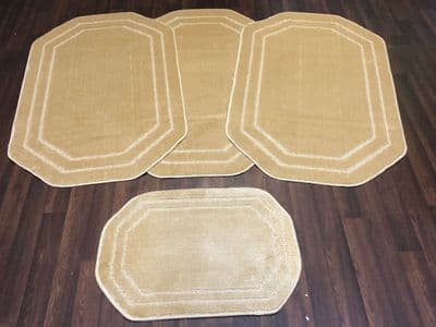 ROMANY GYPSY WASHABLES FULL SET OF MATS/RUGS LARGE SIZE 75X125CM SIZE NON SLIP