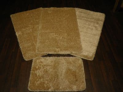 ROMANY GYPSY WASHABLES NEW 2017 SPARKLY DESIGN FULL SET OF 4 LT CREAMS MATS/RUG