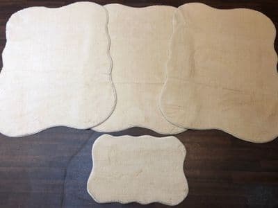 ROMANY GYPSY WASHABLES NEW CORINA DESIGN SETS OF 4 MATS XL SIZES 100X140CM CREAM