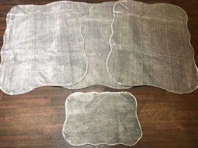 ROMANY GYPSY WASHABLES NEW CORINA DESIGN SETS OF4 MATS XL SIZES 100X140CM SILVER