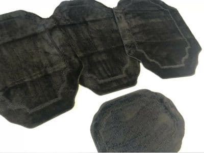 ROMANY TOURER MATS GYPSY MATS SETS NON SLIP SUPER THICK BLACK WASHABLE RUGS X