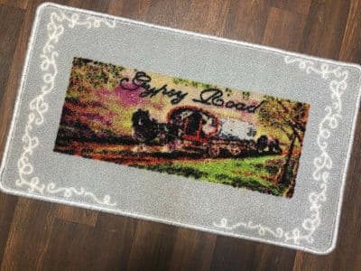 ROMANY WASHABLE SPARE DOORMATS NON SLIP 40X70CM WAGON&HORSE SILVER GYPSY ROAD