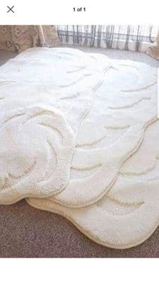 ROMANY WASHABLE TRAVELLERS 4 MATS NON SLIP NEW DESIGN SUPER THICK CREAM CARVED