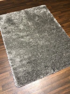 ROMANY WASHABLES 120x160CM XLARGE SIZE SPARKLY SINGLE MAT SILVERSILVER GEL BACK