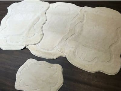 ROMANY WASHABLES TRAVELLER MATS SETS NON SLIP SUPER THICK RUGS CREAM GYPSY MATSX