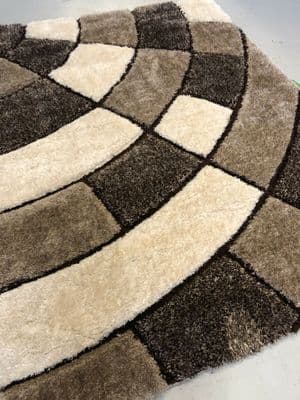 Rugs Approx 7x5ft 160x210cm  3D Rugs Top Quality Beige/Brown Rugs Shaggy Soft X