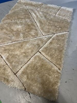 Rugs-Mats-Carpets Approx 6x4Ft 120x170CM  Cream Carved Super Thick Shaggy 3D Rug