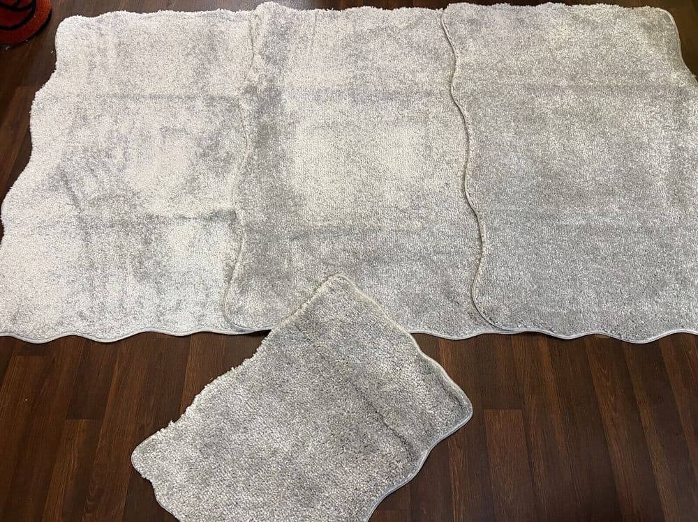 THICK SUPER SOFT HUSKY ROMANY WASHABLE TOURER MATS NEW 2024 4PC SETS SILVER