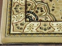 Woven Backed Beige/Ivory Traditional Carved Rug 80cm x 140cm Approx 5x3 Top Quality
