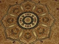 Woven Backed Circle Beige Traditional Carved Rug 150cm x 150cm Circular Top Quality