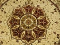 Woven Backed Circle Ivory/Red Traditional Carved Rug 150cm x 150cm Circular Top Quality