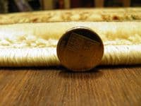 Woven Backed Circle Ivory/Red Traditional Carved Rug 150cm x 150cm Circular Top Quality