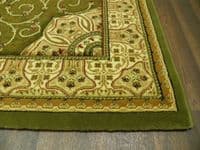 Woven Backed Green Traditional Carved Rug 120cm x 170cm Approx 6x4 Top Quality