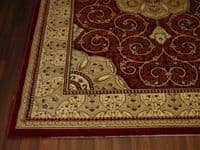 Woven Backed Red Traditional Carved Rug 160cm x 230cm Approx 8x5 Top Quality