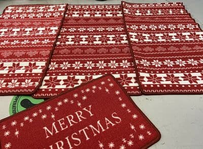 X ROMANY GYPSY WASHABLE SET OF 4 MATS RUGS NON SLIP GYPSY CHRISTMAS MATS TOURER