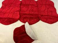 X ROMANY GYPSY WASHABLES NICE NON SLIP SETS OF 4 MATS-RUGS RED TOURER SIZE SALEX