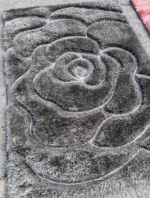 X ROMANY NON WASHABLES CHALLET ROSE RUG-MAT 3D GREY WOVEN LARGE SIZE 160x230CM X