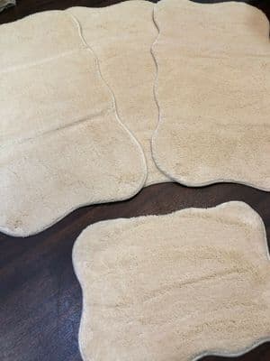 X ROMANY WASHABLES NEW 2021 SUPER THICK NEW LARGE 4PC SET BRIGHT CREAM NON SLIP