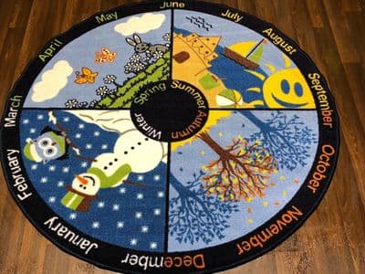 X133X133CM SEASON CIRCLE RUGS/MATS HOME/SCHOOL EDUCATIONAL NON SILP BEST SELLERS