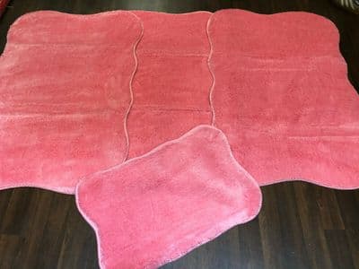 XX ROMANY WASHABLES NEW 2021 SUPER THICK NEW DESIGN 4PC SET BRIGHT PINK NO SLIP