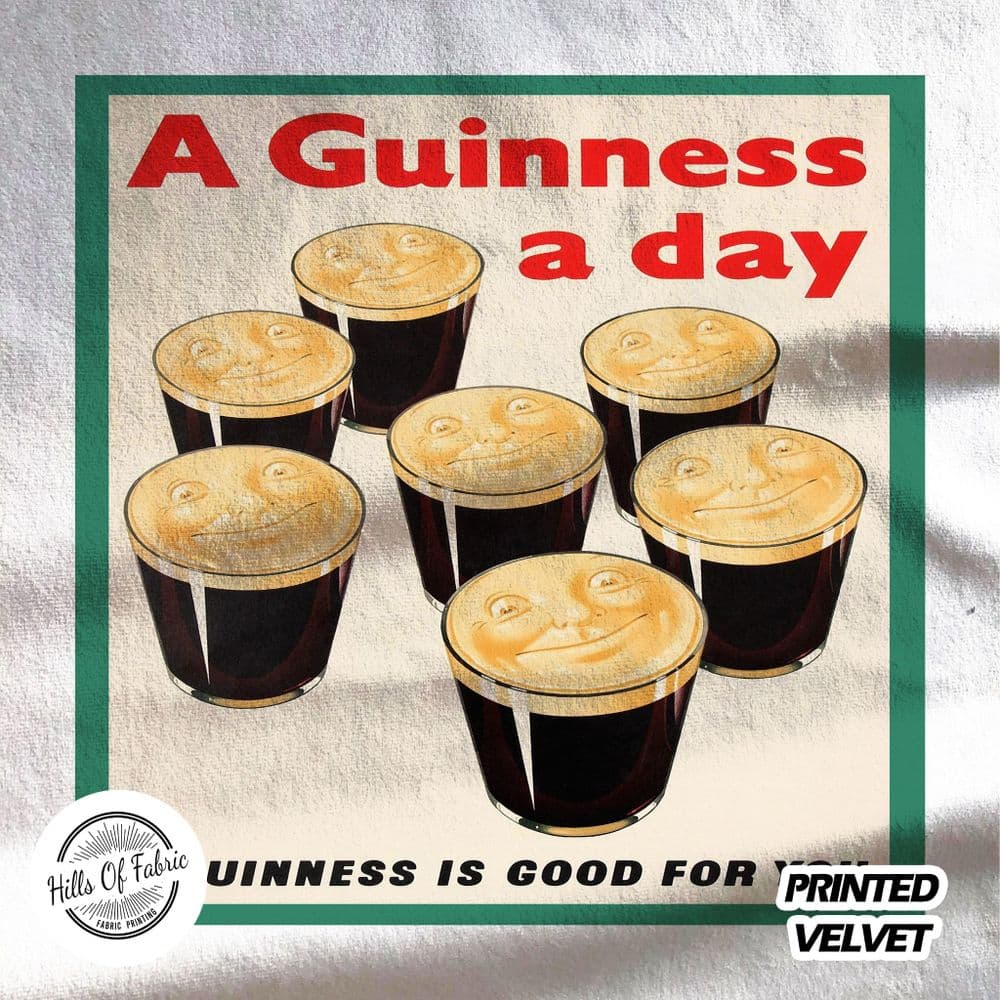 A Guinness a day - Printed Fabric Panel