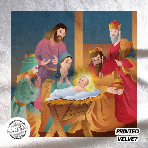 christmas nativity Fabric Panel