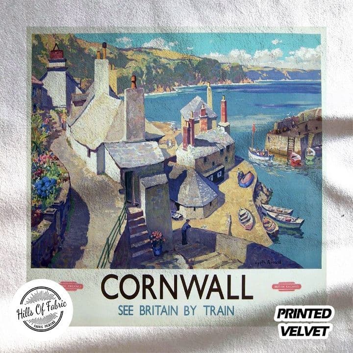 cornwall 2 printed fabric pannel